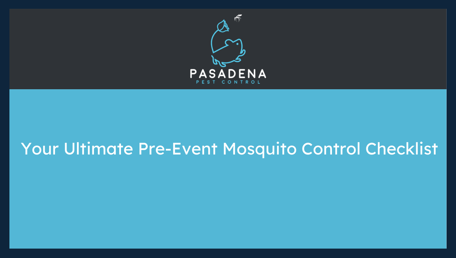 Your Ultimate Pre-Event Mosquito Control Checklist