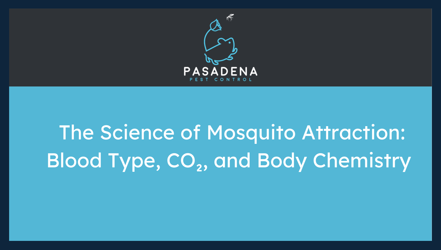 The Science of Mosquito Attraction: Blood Type, CO₂, and Body Chemistry