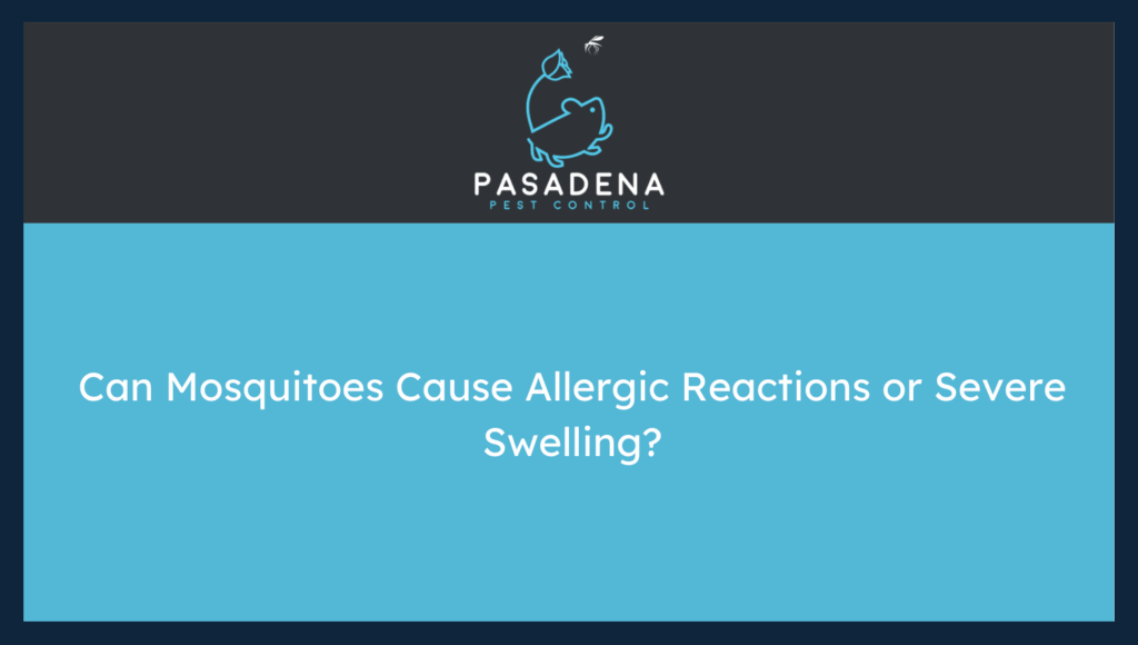 Can Mosquitoes Cause Allergic Reactions or Severe Swelling?