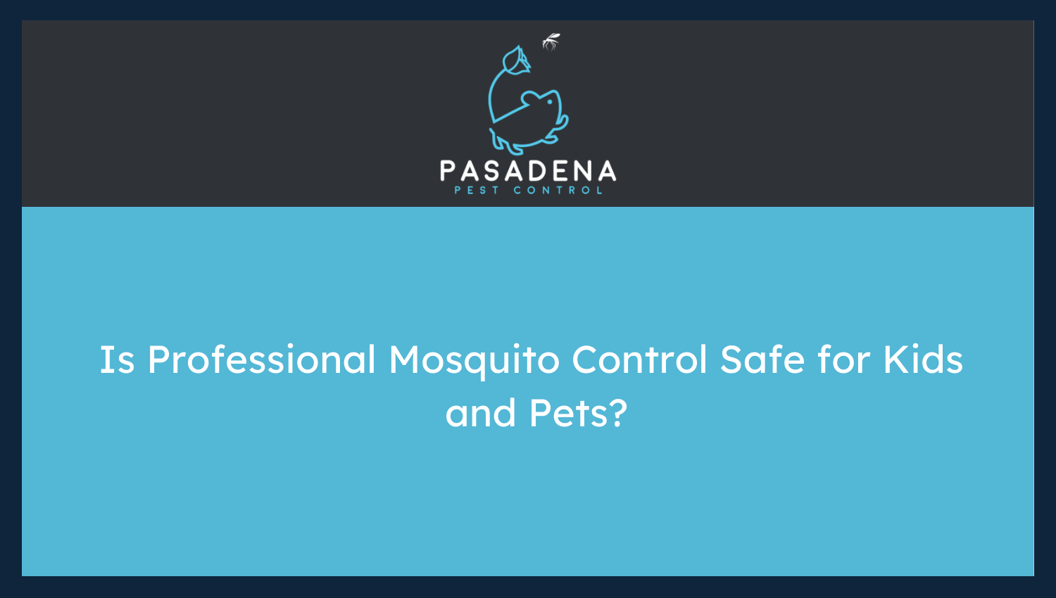 Is Professional Mosquito Control Safe for Kids and Pets?