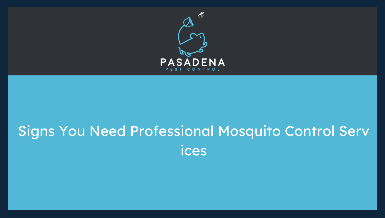 Signs You Need Professional Mosquito Control Services