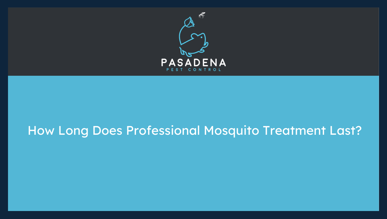How Long Does Professional Mosquito Treatment Last?