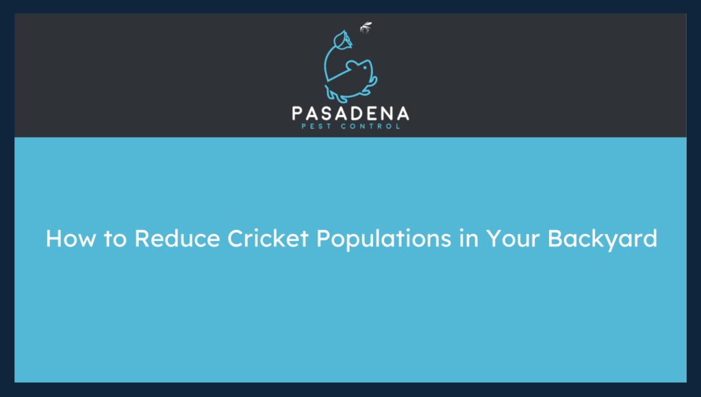 Reduce Cricket Populations