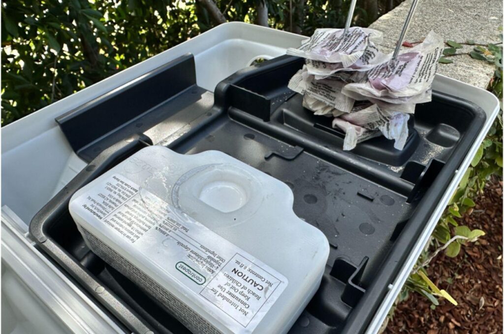 Rodent bait station prepared for pest control